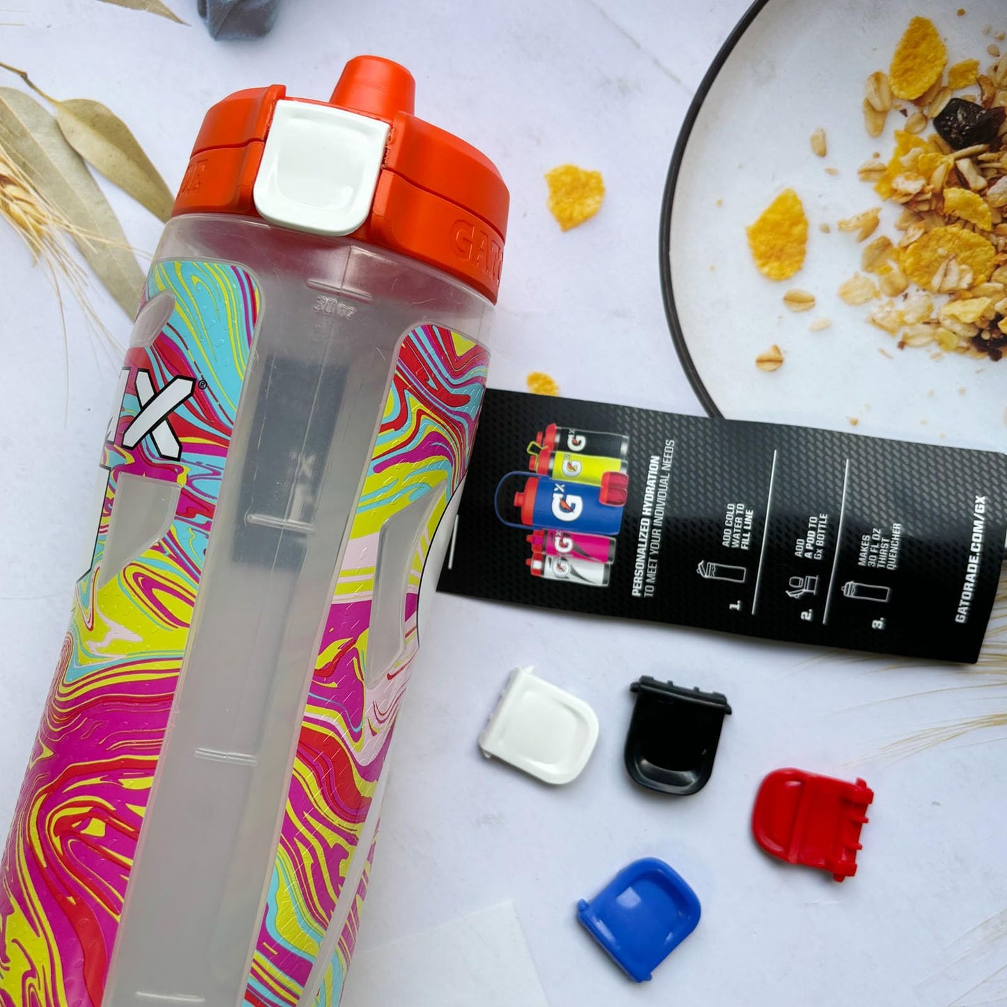 JILINWEI Clip for Gatorade GX Bottle, Replacement Lid Clip Compatible with Gatorade Water Bottle,4Pcs