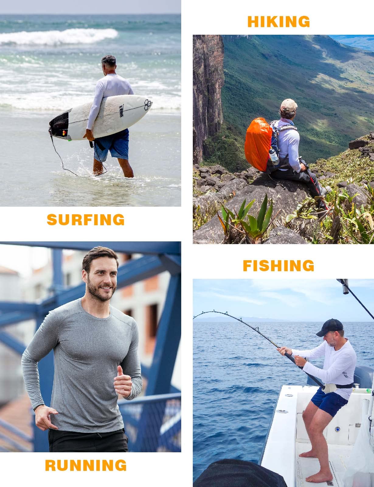 Rdruko Men's Hiking Shirts Long Sleeve UPF 50+ Lightweight Dry Fit Outdoor Fishing Swim UV Shirts(Sky Blue, US XXXL)