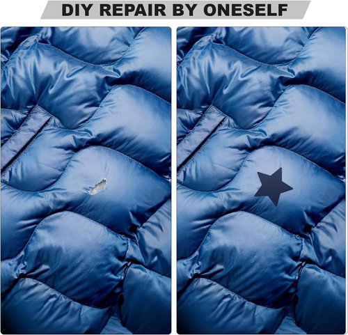 OAZ 8 Pieces 7.87 x 5.9 inch Nylon Repair Patches Nylon Fabric Patch Self-Adhesive Nylon Repair Tape Waterproof Lightweight Outdoor Gear Repair Patch Kit for Down Jacket Clothing Tent Bag (Black)