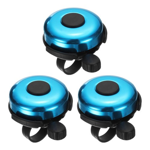 HARFINGTON 3pcs Bike Bell Classic Bicycle Bell with Loud Crisp Clear Sound Bike Ring Bell Aluminum Bike Accessories for Adults Children Road Mountain Bike, Blue