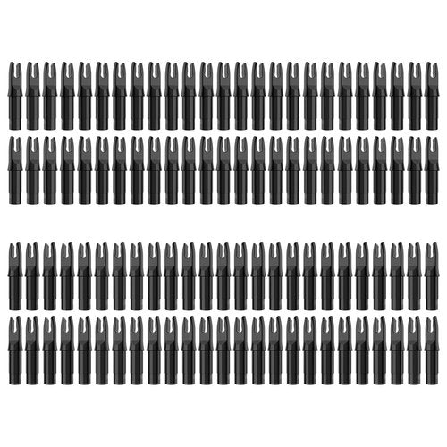 sanlida Archery 100 Packs Arrow Nock ID 6.2mm/.244" Dragon 10 Plastic Insert Arrow Nocks for DIY Carbon Hunting Arrows