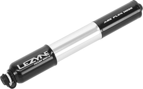 LEZYNE Alloy Drive Bicycle Tire Hand Pump, High Volume 90psi, Presta & Schrader, ABS Flex Hose, Compact Bike Pump