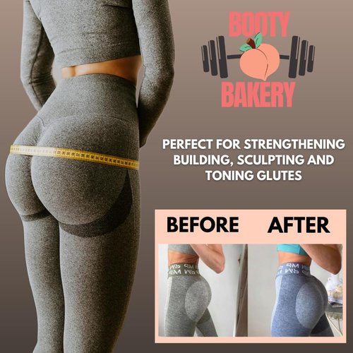 BOOTY BAKERY Booty Band, Premium Non-Slip Fabric Resistance Bands Set of 3, with Workout E-Book Guide. Great for Men and Women Workout. Strengthens Glutes, HIPS, Thighs and Legs.