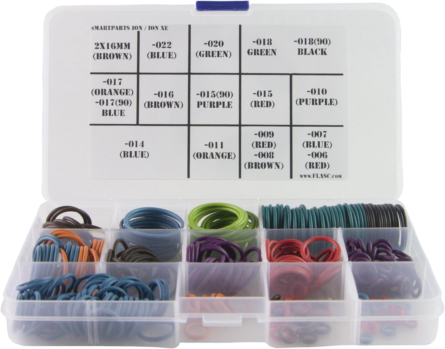 Paintball O-Ring Deluxe Color Coded kit for Smart Parts Ion/Ion XE W/ 300+ orings