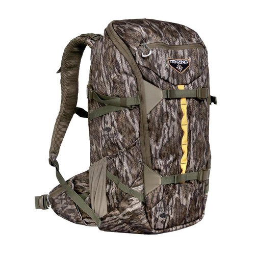 TENZING 2100 Whitetail Day Pack, Mossy Oak Bottomlands Hydration Bladder Compatible Durable Camo Backpack with 4 Compartments & 15 Organizational Pockets for Hunting Gear and Equipment