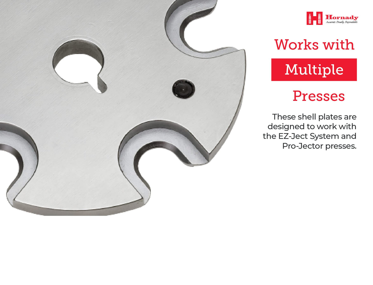 Hornady Lock N Load Shell Plate, #57, 392657 - for Reliable Caliber Changes on Your Lock-N-Load Press - Each Plate Works with Multiple Calibers - Easy Case Insertion
