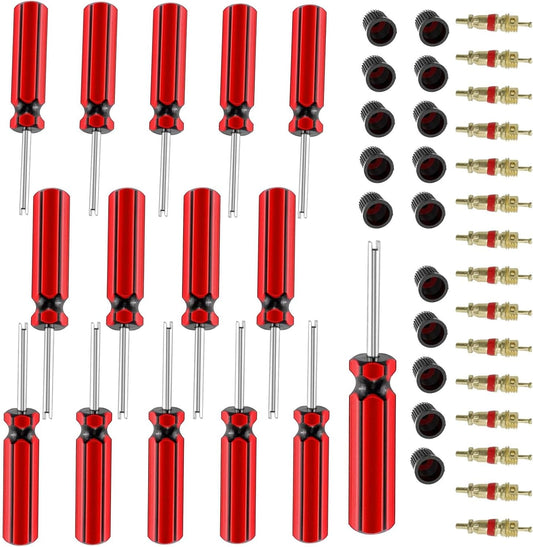 15 Pcs Bike Valve Core Removal Tool,Spool Removal and Installation Tool, Valve Stem Core/Spool, Stem Caps fit for Most Automotive Car Motorcycle Truck Bike Tire (45)