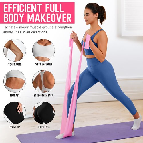 WALITO 150LBS Resistance Bands and 4.9FT Yoga Bands, Exercise Bands for Women and Men, Workout Bands for Physical Therapy, Stretch, Recovery, Pilates, Rehab, Strength Training and Home Gym…