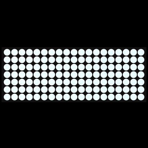 LiteMark Reflective White 0.5 Inch Dot Sticker Decals for Helmets, Bicycles, Bike - Pack of 133 Pcs