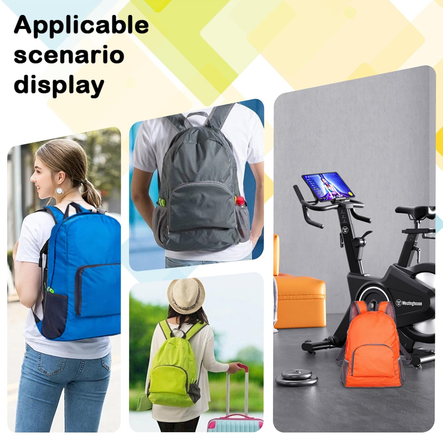 Hyuetrsa 21 Pcs Backpacks in Bulk 17 Inch Foldable Lightweight Backpack Outdoor Travel Book Bag Large Capacity Colorful Classic Back Packs for Adults(7 Colors)