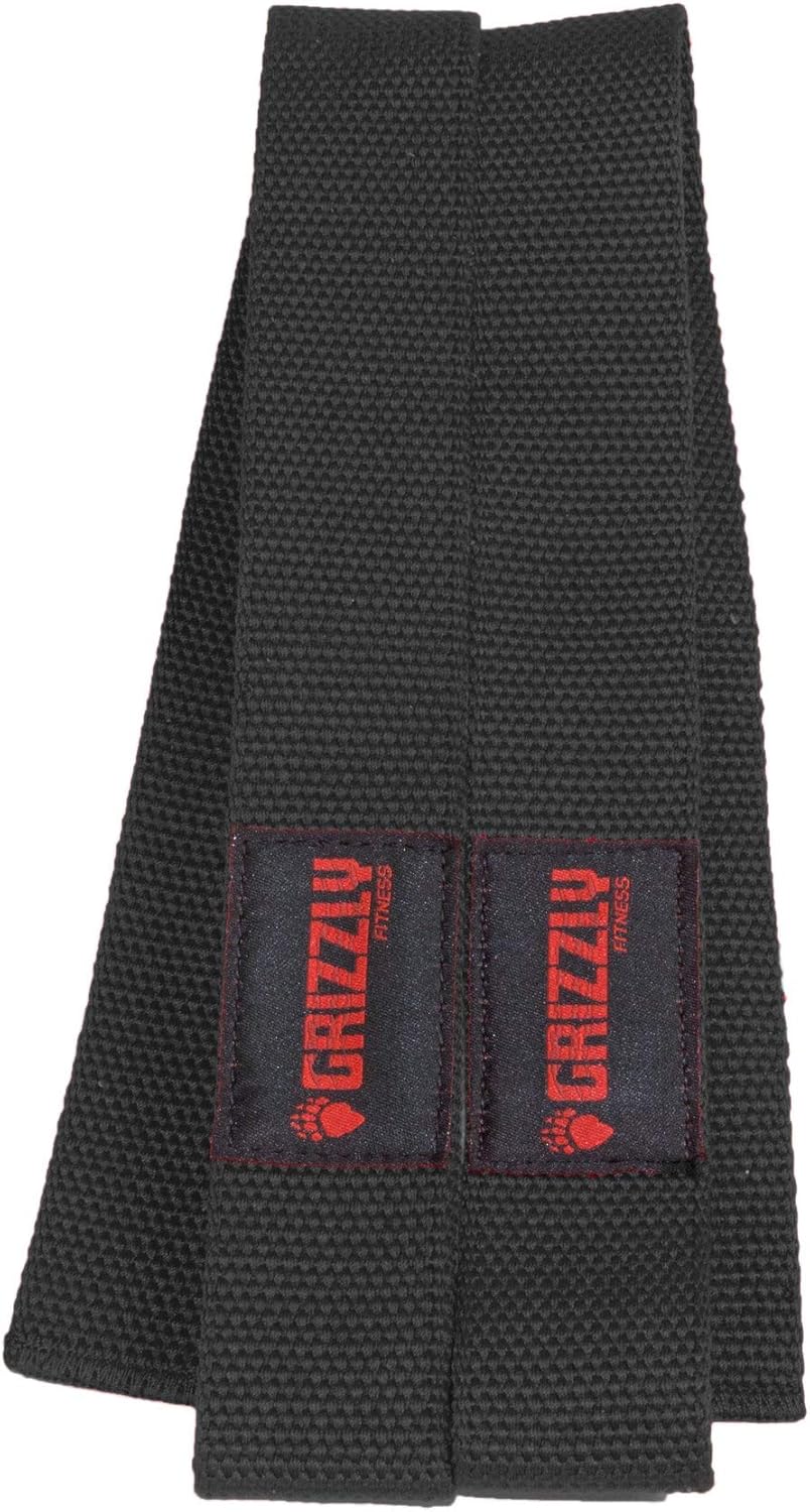 Grizzly Fitness Padded Lifting Straps | One Size | Lifting Wrist Straps for Weightlifting & Powerlifting | Gym Strap for Grip Strength & Stability Support | Reduces Slipping | Doesn't Dig Into Hands