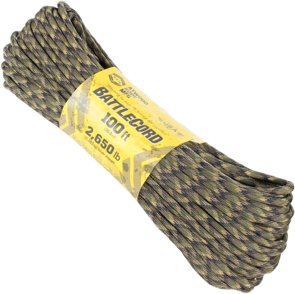 5.6mm BattleCord – Ultra Strong & Tough Rope – 2650lb Tensile Strength – USA Made