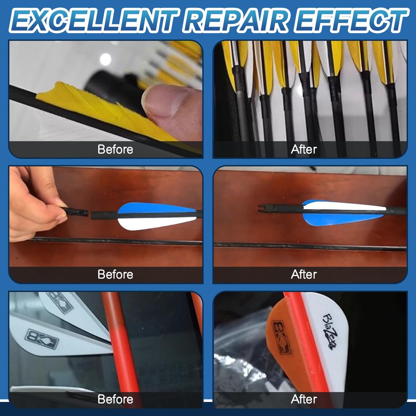 Arrow Glue 30 g, Fletching Glue, Instant & Clear Adhesive for Carbon Arrows, Fletching Vanes, Feathers and Inserts, Great for Aluminium, Carbon and Wood Shafts