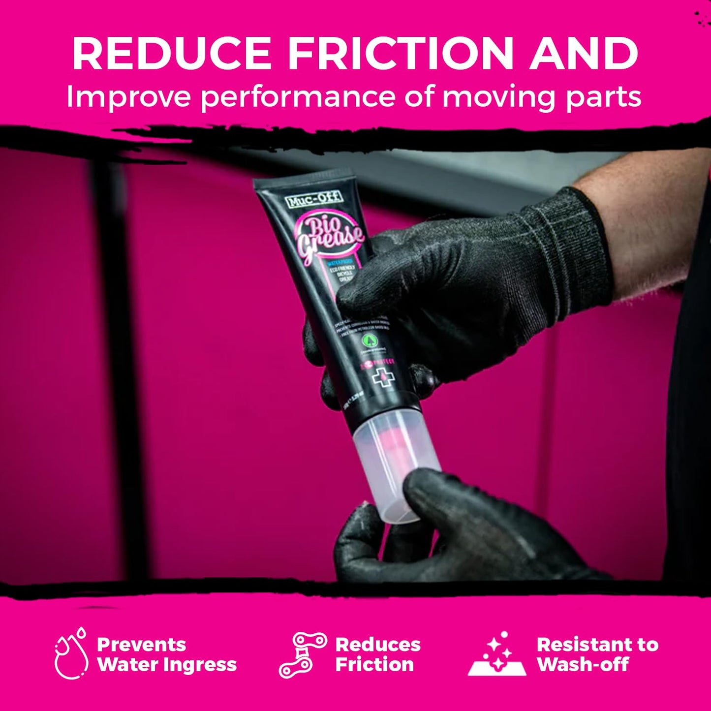Muc-Off Bio Grease, 150g - Biodegradable Bike Grease for Pedals, Bearings and Components - Water-Resistant Bike Assembly Grease