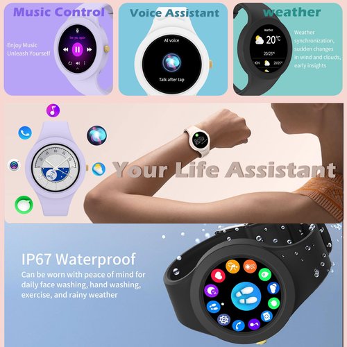 Yeforu Smart Watch for Women Ladies Smartwatch for Android iOS Phones Heart Rate Sleep Tracker Fitness Watch 123+ Sports Modes Pedometer Calorie Counter