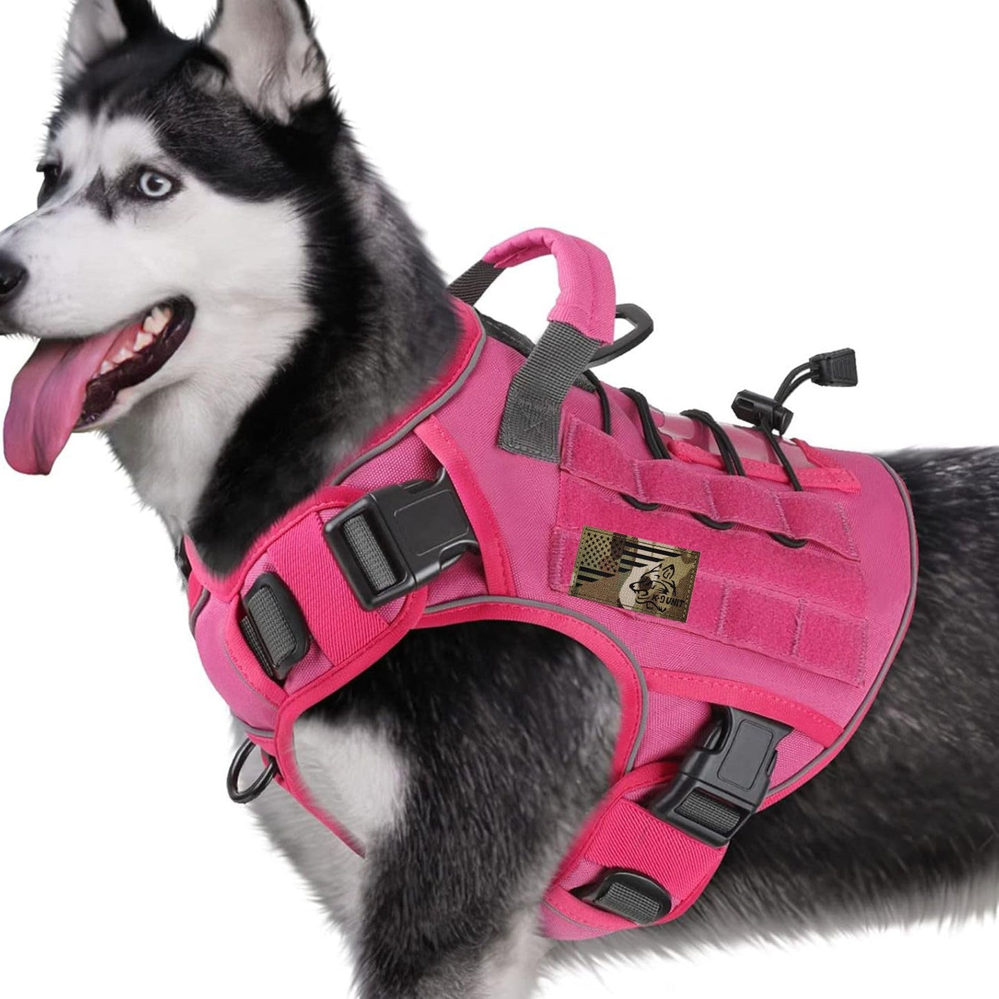 IR Infrared K9 Dog Patch, Camouflage Reflective Wolf Military Morale Patch for Tactical Vest Jacket Bags Backpacks