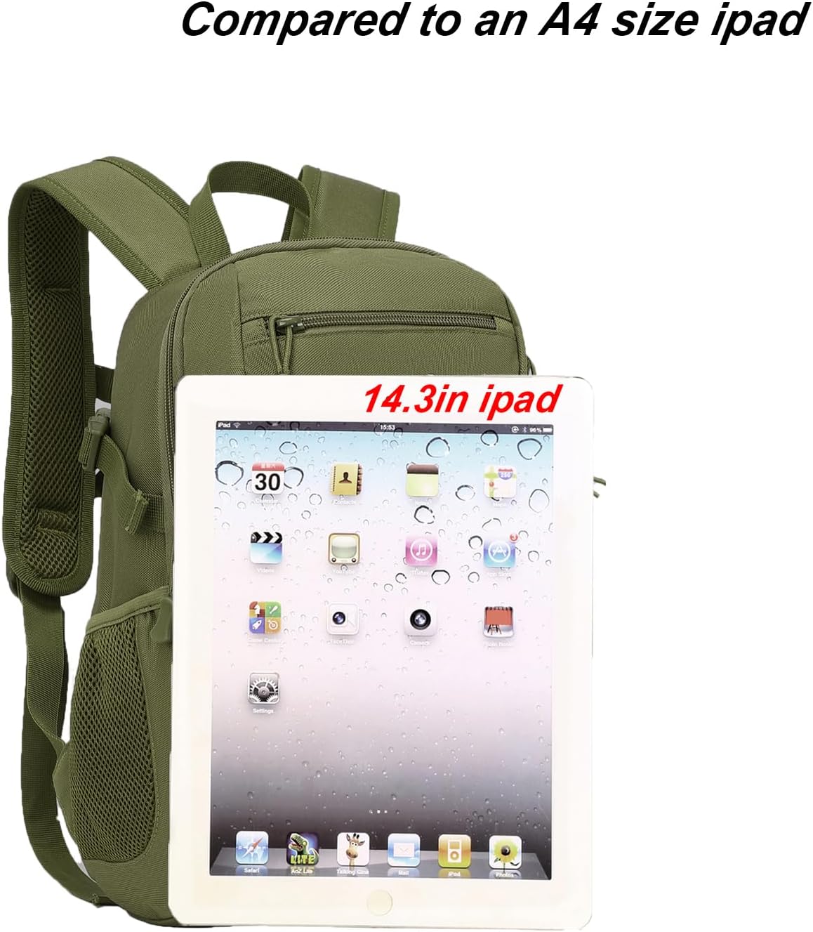 ArcEnCiel 10L/20L Mini X-Small Tactical Backpack MOLLE Daypack Gear Pack Camping Bag with Patch