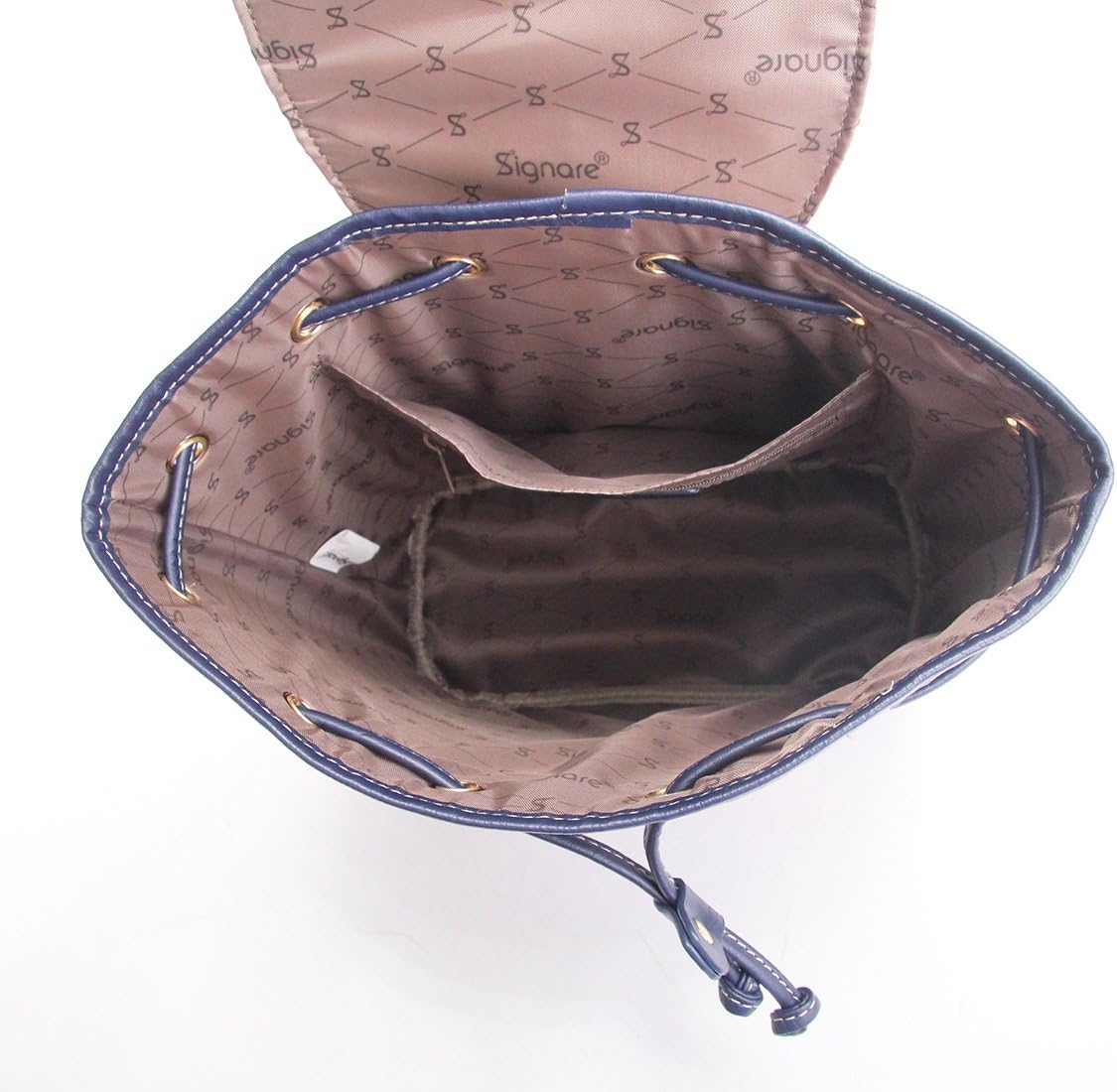 William Morris Strawberry Thief Tapestry Flap Buckle Pull String Backpack by Signare