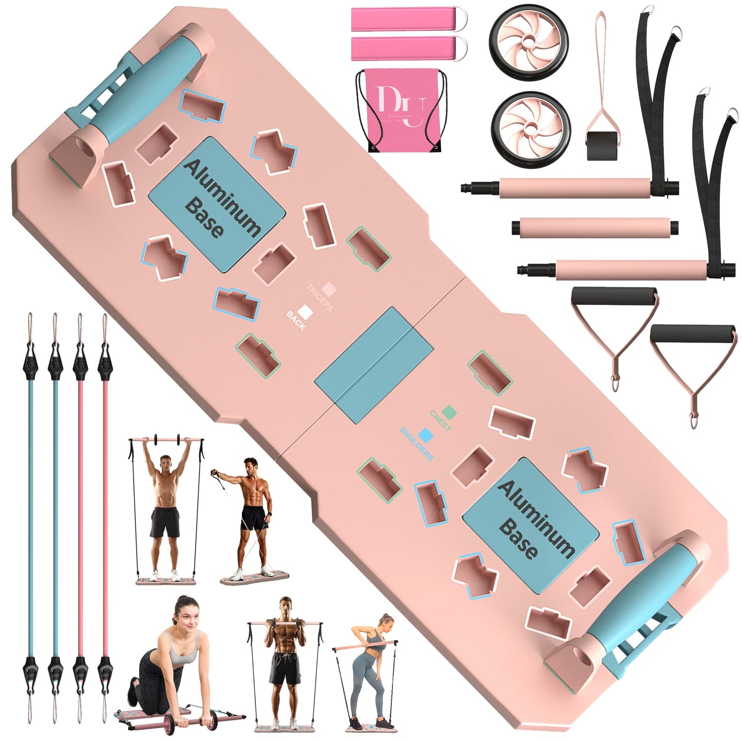 Generic Push Up Board, Home Workout Equipment, Pushup Board, Gym Stuff for Men, Home Workout Equipment (Pink)