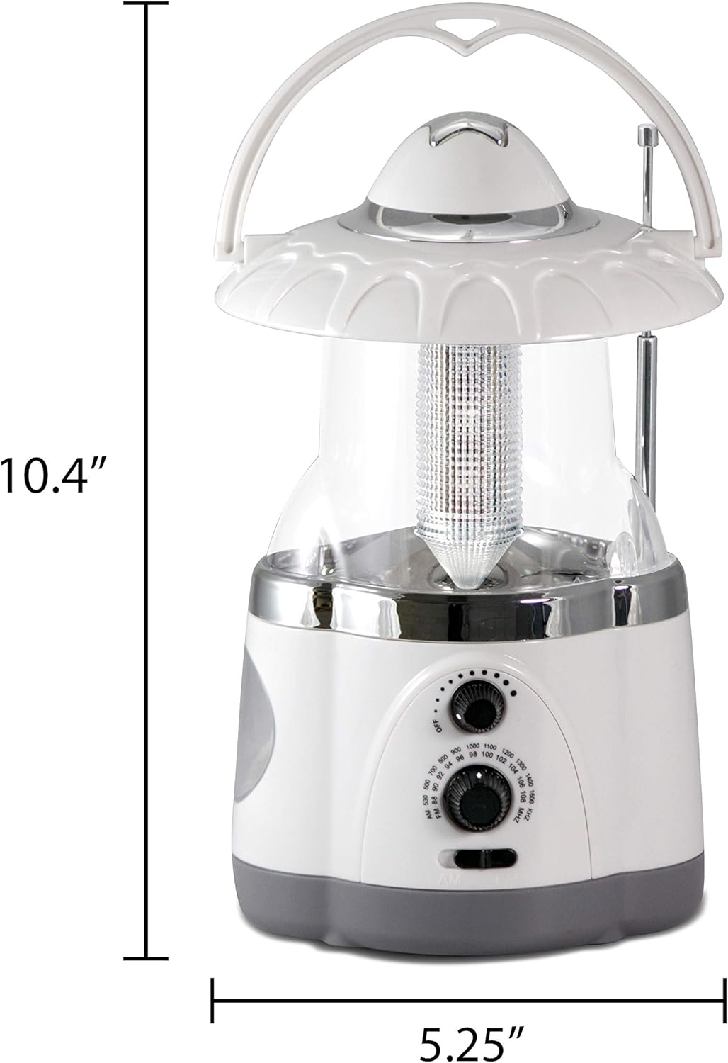 190485 12-LED Lantern with 4-LED Flashlight & AM/FM Radio (Green)