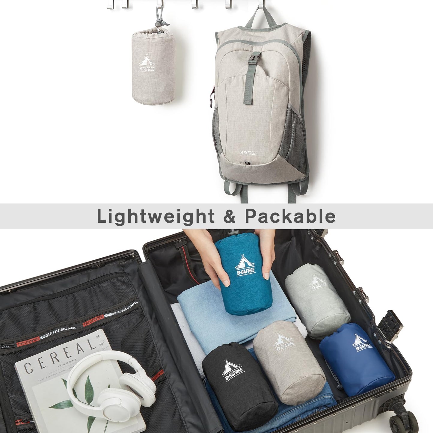 G4Free 10L/15L Lightweight Hiking Backpack+12L Lightweight Small Hiking Backpack