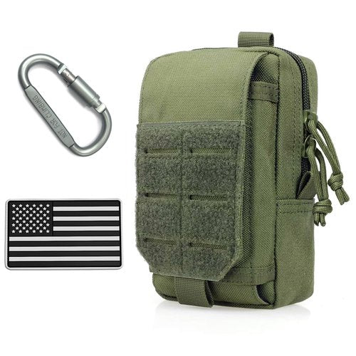 TANSOLE TAN SOLE Molle Pouches for Men EDC Utility Tactical Belt Phone Bag for Molle Plate Carrier Vest Backpack Duty Belt Accessories Multicam Gear Organizer Small Pouch (US-ArmyGreen)