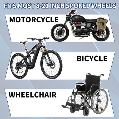 DZSEE 72Pcs Universal Spoke Skins Covers, Dirt Bike & Motorcycle Spoke Covers, Wheel Rim Wraps for 8-21 Rims - Black
