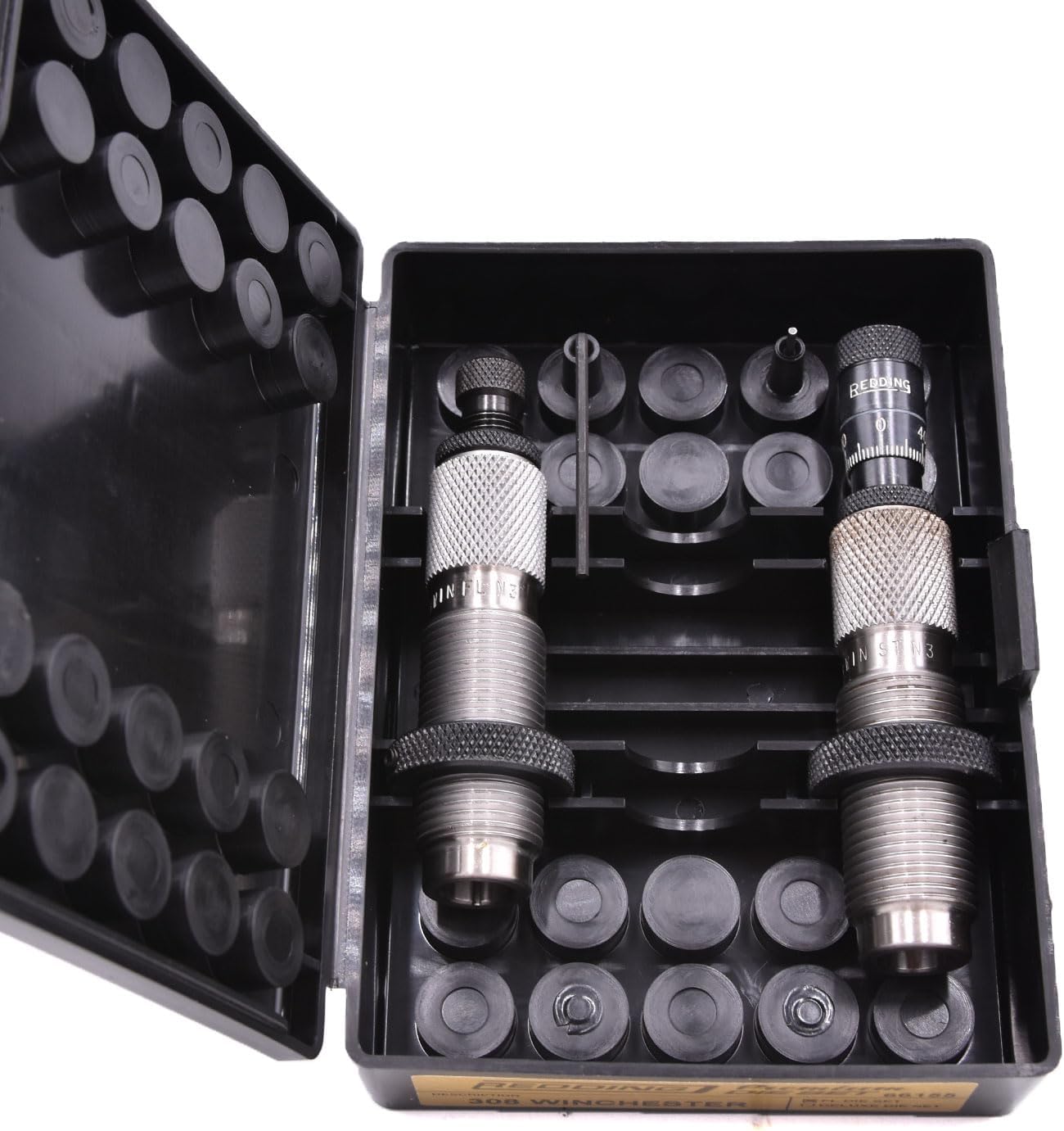 Redding Premium Series Die Set for .300 Winchester Magnum Cartridges | Reliable Reloading Dies with Cartridge Loading Block
