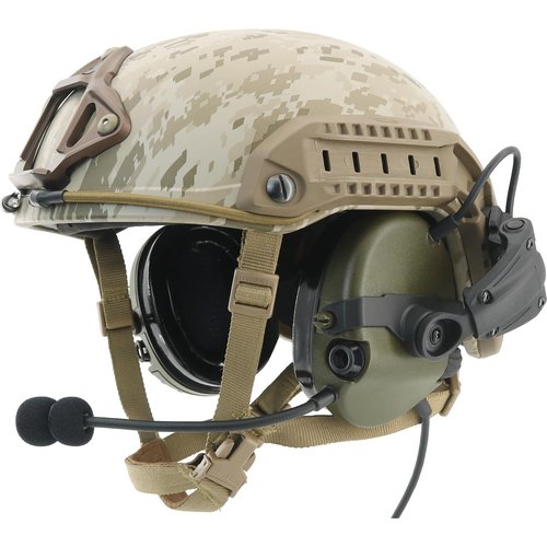 TACGZGJSM Ear Protection Electronic Shooting Earmuff Noise Canceling Headphones for ARC rail Helmets,huntting,airsoft (Army Green)