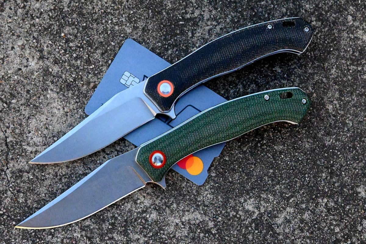 YAK & YETI Premium Micarta Handle Folding Knife- Everyday Carry Knife for Men and Women - Indoor or Outdoor-Camping and Hunting knife-D2 steel Blade
