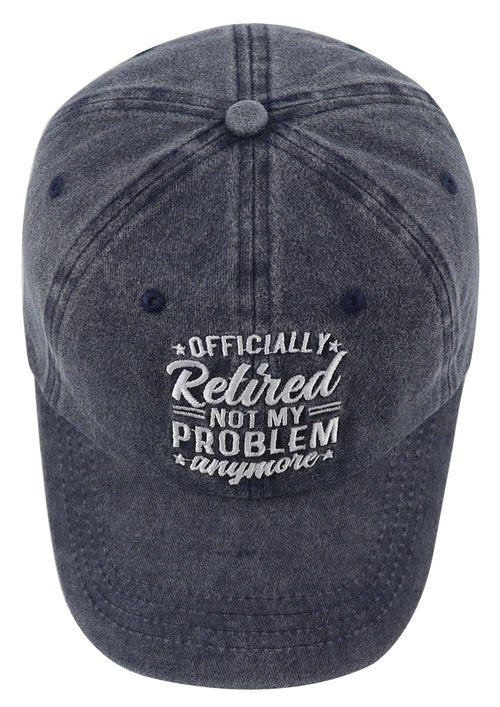 Retirement Gifts for Women Men, Retirement Party Decorations Hats, Funny Officially Retired Birthday Hat, Adjustable Embroidered Old Man Baseball Cap for Dad Mom Grandpa Grandma Friend