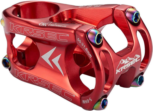 31.8 Stem 50mm Bike Stem Mountain Bike Stems Short Handlebar MTB Stem Aluminum Alloy for Most Bicycle,Road Bike,BMX,DH,FR,Fixie Gear Cycling Accessories