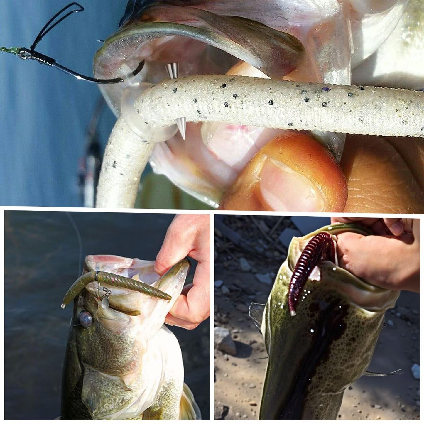 Fishfun 12/20pcs Tungsten Nail Weights for Neko Wacky Rig Fishing, Insert Pencil Worm Sinkers for Bass Fishing, 1/16oz, 12pcs