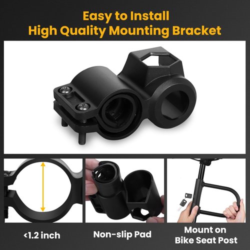 NDakter Bike Locks Heavy Duty Anti Theft, Bike U Lock with 4FT Chain and Bracket,15mm Shackle Electric Bicycle Lock for Scooter, 3 Keys Motorcycle Wheel Lock for Ebike, Moped, Tricycle