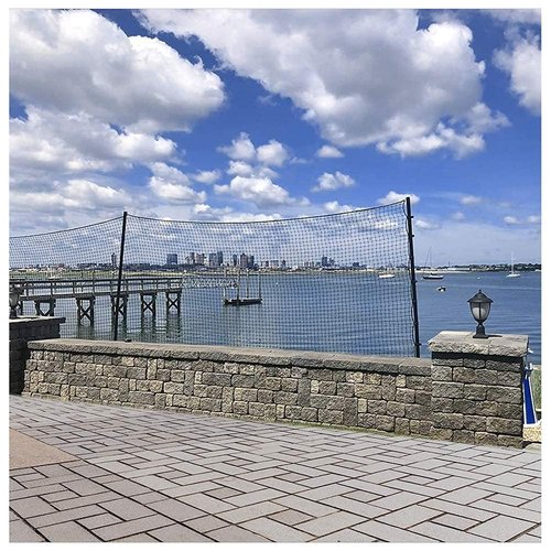 Wiseek 10'x40' Baseball Softball Backstop Nets, Heavy Duty Sports Netting Barrier Net #18 Nylon Baseball Netting Black Net