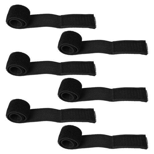 Pumwoy 6Pcs Elastic Band with Velcro for Cycling Climbing Hiking,11.81 Inch Adjustable Straps Band for Fastening Cable Straps,Organize and Storage
