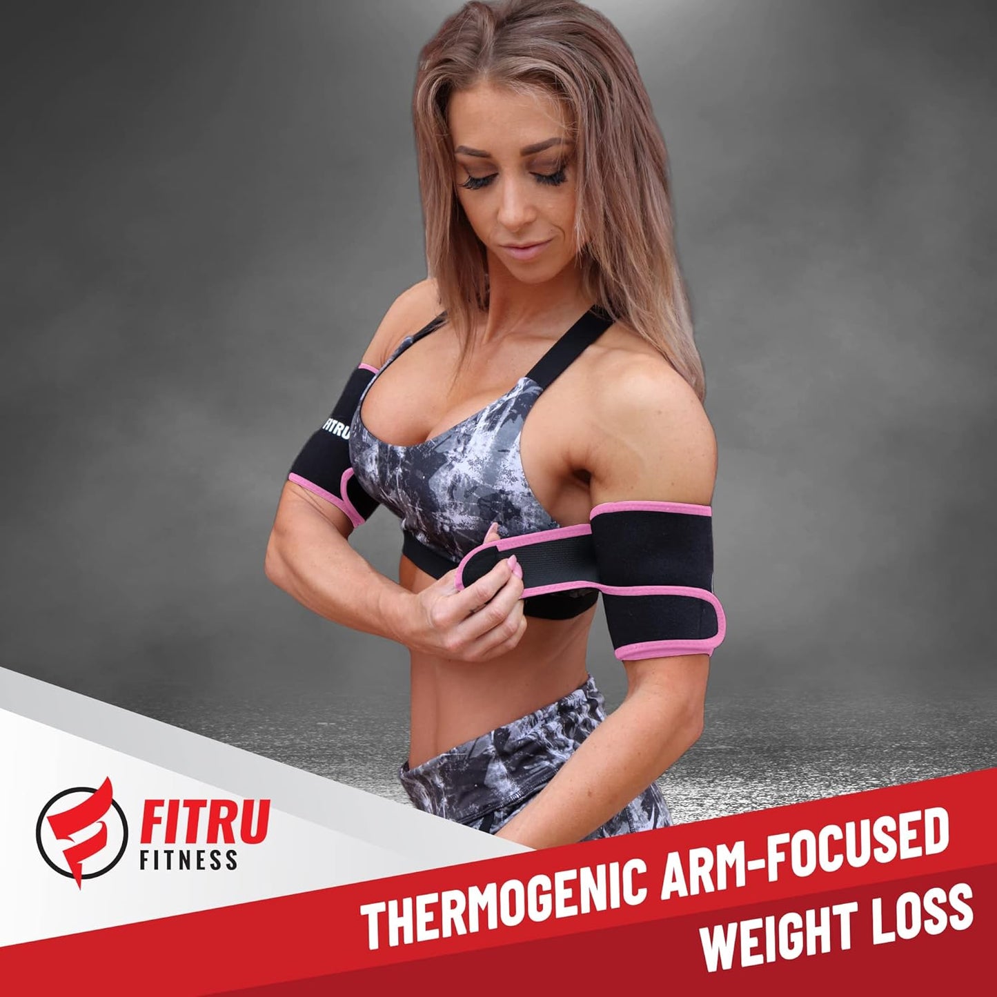 Fitru Premium Arm Trimmers for Men & Women | Sauna Arm Wraps for Flabby Arms Increasing Heat & Sweat During Exercise