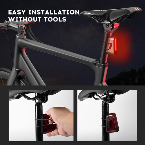 Spolite 1000lm Bike Light Set, Headlight and Taillight Combination, Aluminium Alloy Body, IP64 Waterproof, High Lumen LED Front and Rear Lights and Also A Flashlight