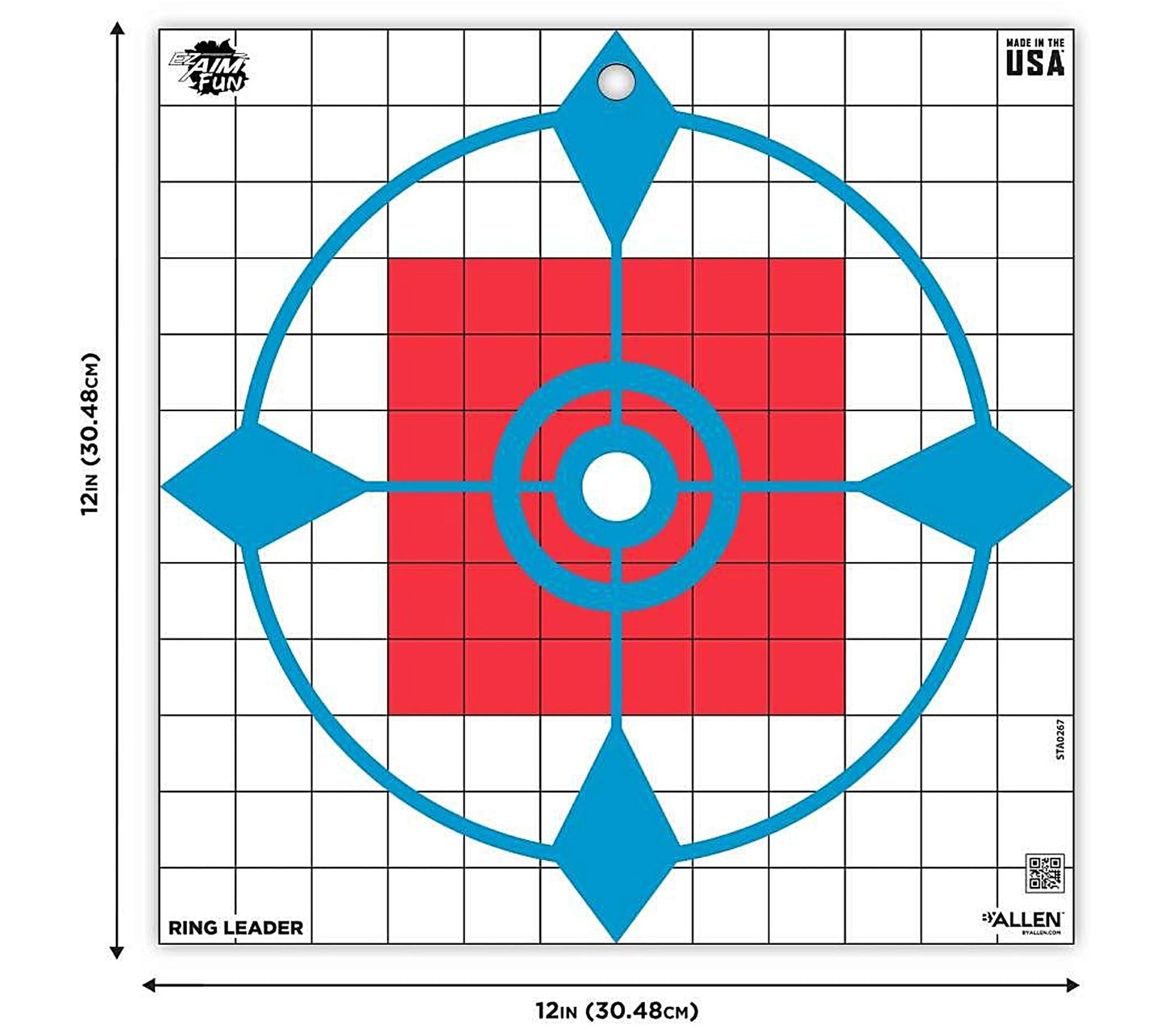 Allen Company EZ Aim Fun Dialing in More Fun Paper Shooting Targets, 12”W x 12”H, 9-Targets