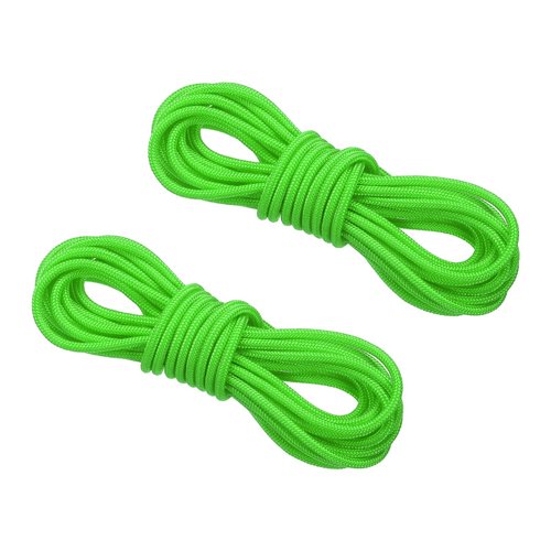 PATIKIL Archery D Loop Rope 10 FT, 2 Pack Bow D Loop String Release Material Nock Wire Nocking Loop Buckle Ring for Compound Bowstring, Bright Green