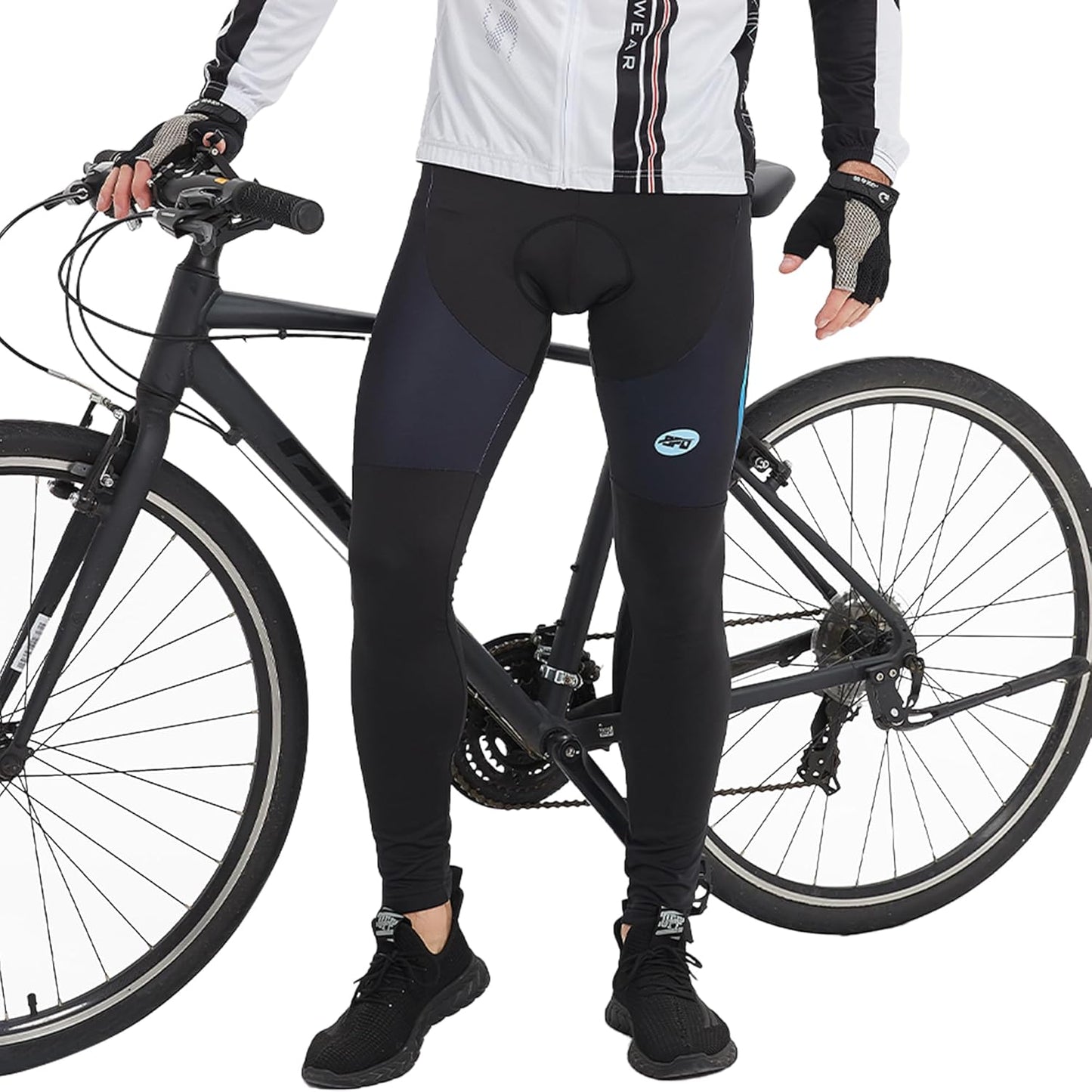 sponeed Men's Bicycle Pants 4D Padded Road Cycling Tights Leggings Outdoor Cyclist Riding Bike Wear