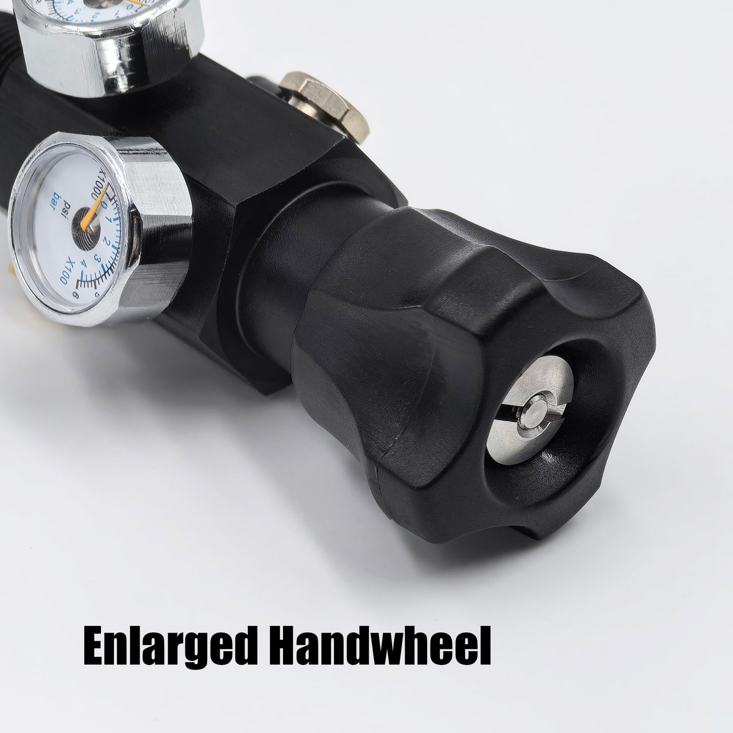 Aopkeo 4500Psi 300Bar Fill Station Charging Valve Dual Gauge with 24" Inch High Pressure Hose (5/8"-18UNF)