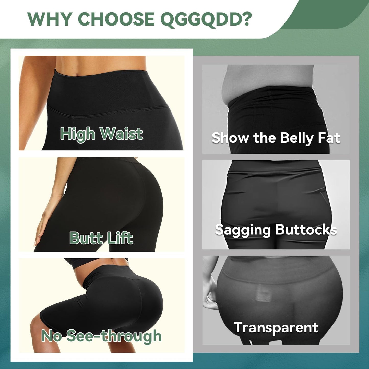 QGGQDD Workout Biker Shorts for Women - 3"/5"/8" High Waisted Tummy Control Spandex Booty Shorts for Gym Yoga Volleyball