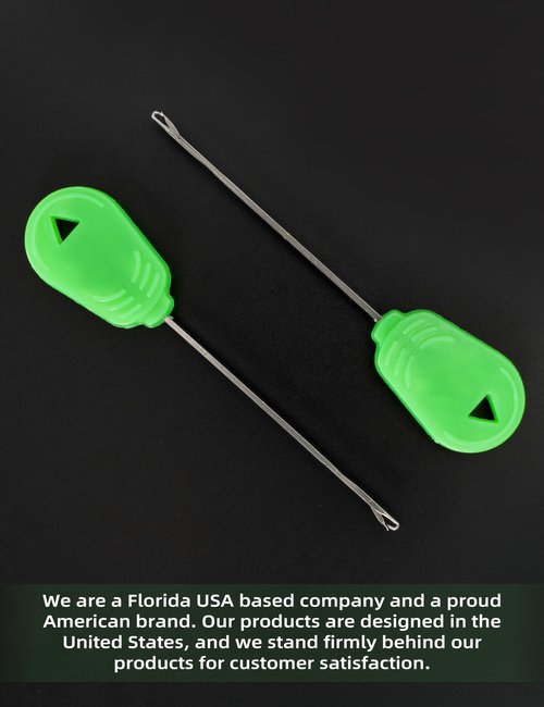 BLUEWING Fishing Bait Needle 2pcs 3.5in Carp Hook Worm Threader Accessories for Fish Equipment Preparation