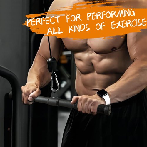 Berufexp Straight Bar, Pull Down Bar 360 Rotating, Lat Pulldown Attachments Cable Attachments For Gym Cable Machine Attachment, Tricep Press Down Curl Bar, Strength Training Cable Attachments
