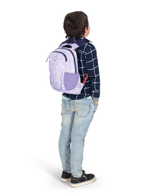 Osprey Daylite Jr. Kids' Commuter Backpack, Daisy Print/Euphoria Purple