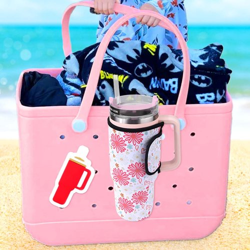 BABORUI Cup Charms for Bogg Bag, Accessories Charms for Bogg Bag All Size, Tumbler with Handle Shaped Charm Compatible with Bogg Bag/Simply Southern Beach Tote Bag