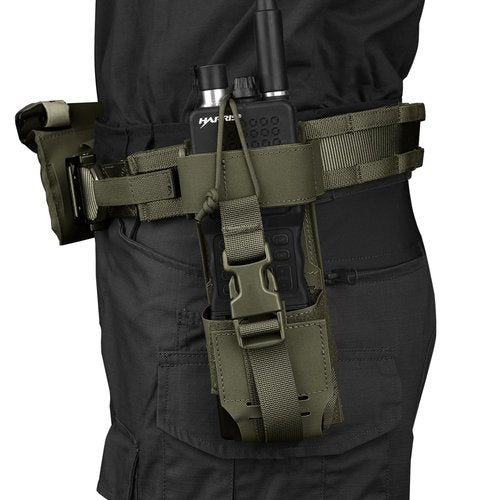 Molle Raido Pouch Tactical Radio Holster Holder Military Heavy Duty Pouches Bag for Two Ways Walkie Talkies Adjustable Storage Nylon Holders