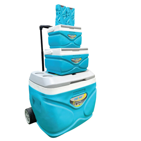 Pinnacle Thermoware Blue 11L Insulated Cooler Bag with Wheels and Smaller Outdoor Coolers
