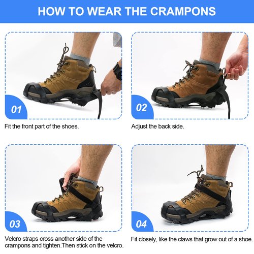 Rubber Suitable Rubber Crampons for Ice and Snow Grips Rubber2024